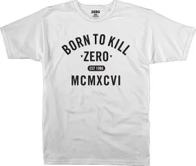 Zero Born To Kill S/S Mens T-Shirt - White/Black